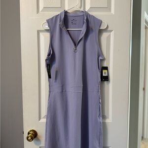 Nike Lavender Zip-Up Golf Midi Dress